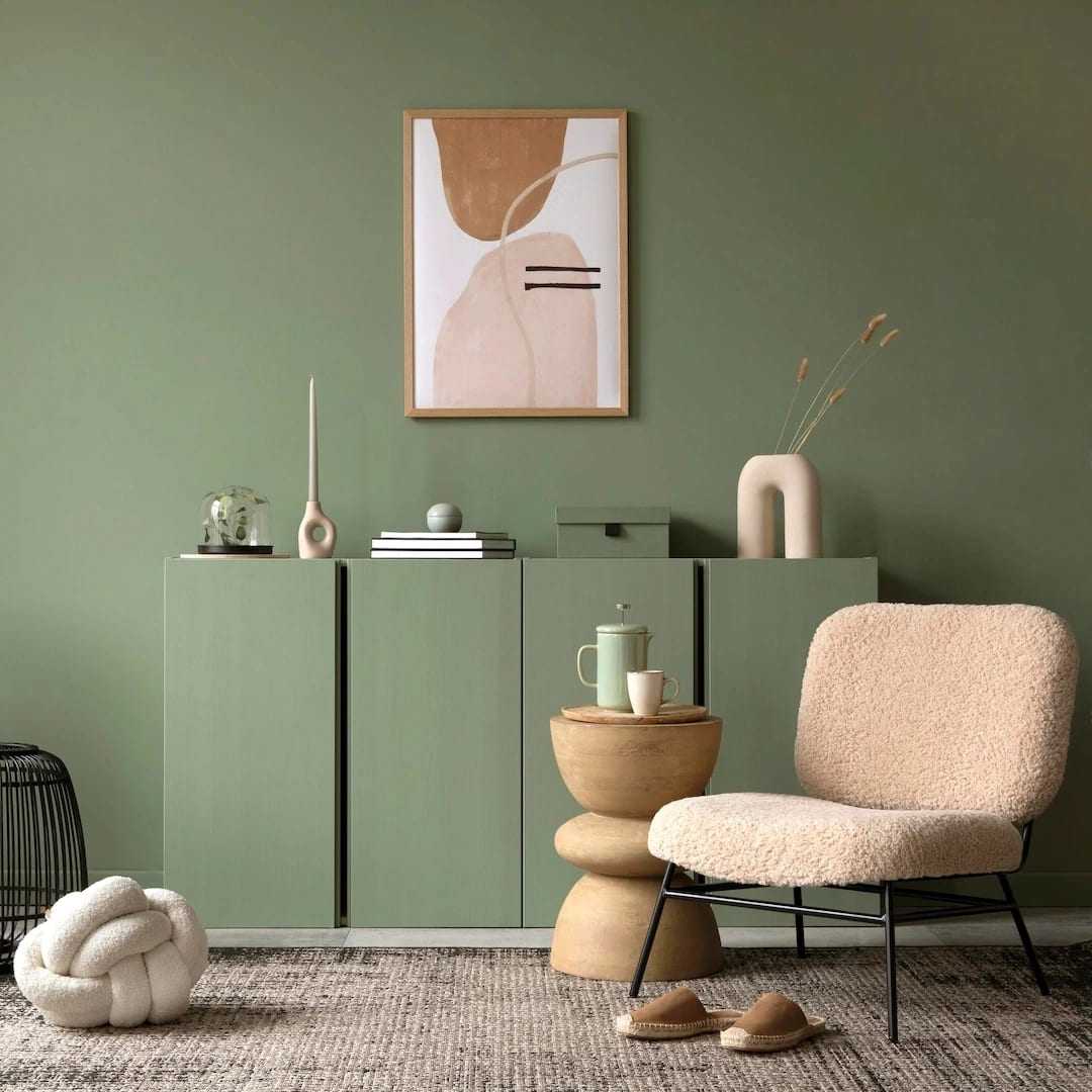 Interior Rumah Warna Sage Hijau